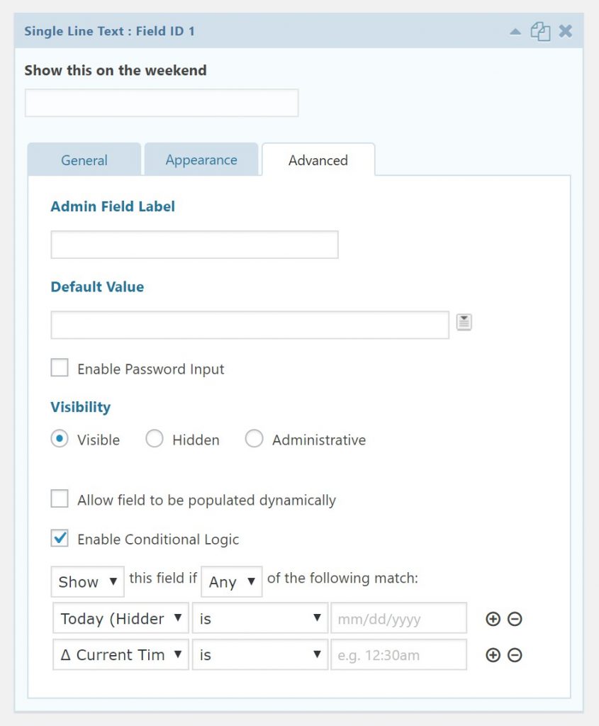 Conditional logic based on date