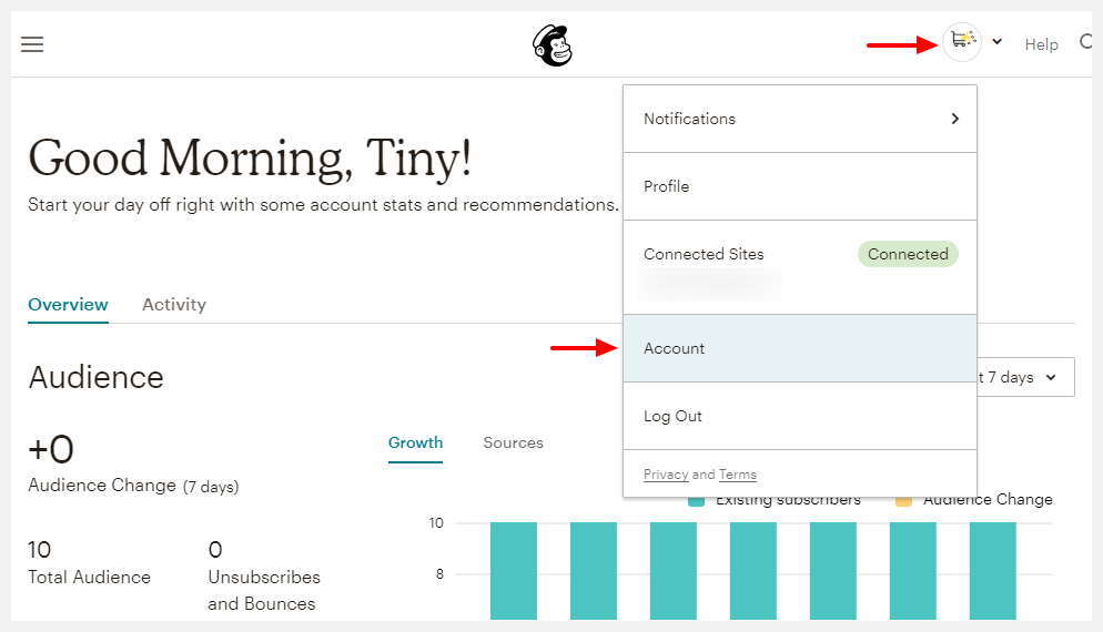 mailchimp account settings