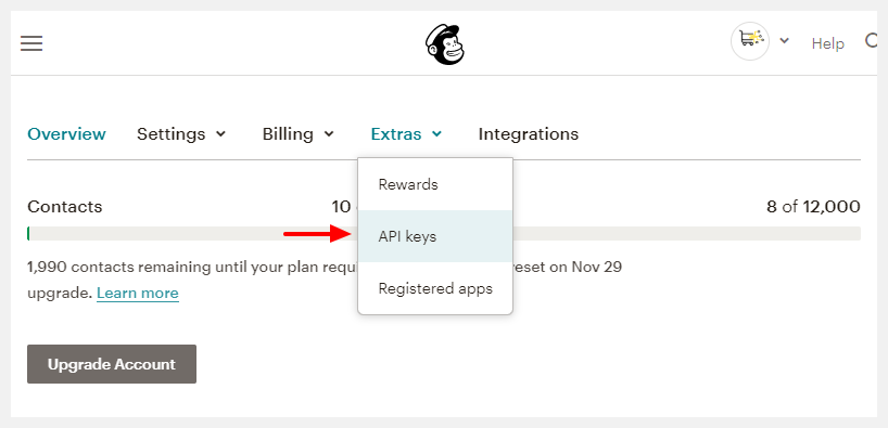 mailchimp api keys