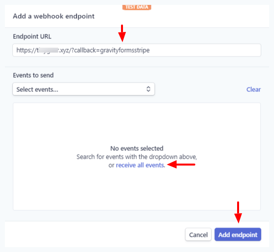 add webhook endpoint