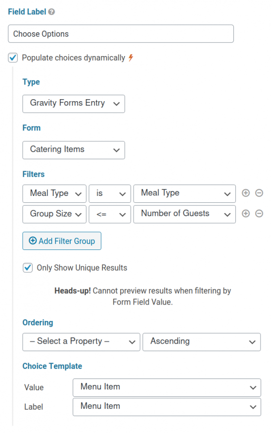 adjusting field label in gravity forms