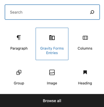 Gravity Forms Entry Blocks