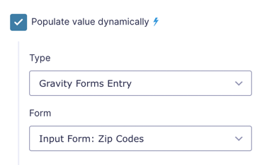 using populate anything to dynamically populate zip code entries