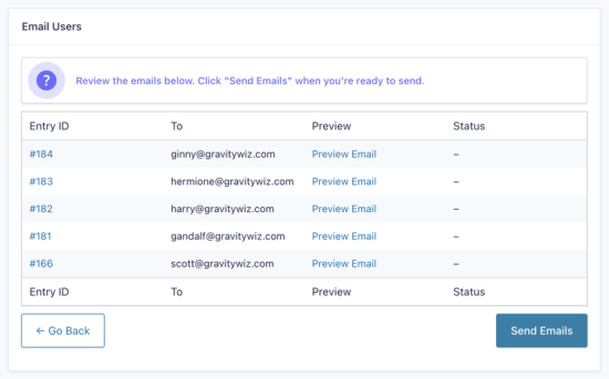 Gravity Forms Email Users Plugin — Send to Multiple Emails