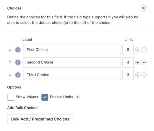 Universal Profile - Options - Complete Form