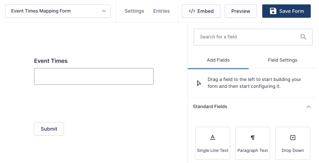 creating a mapping form in gravity forms