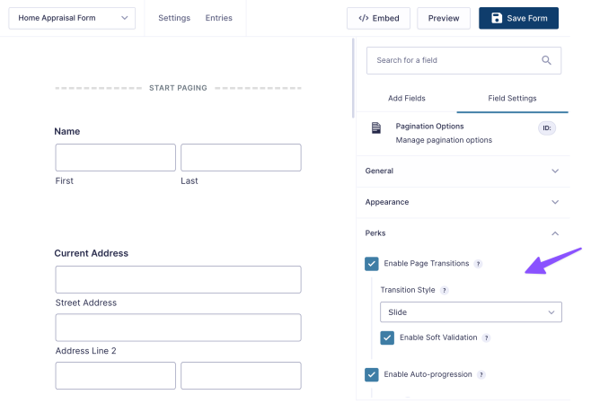 gravity forms home appraisal form