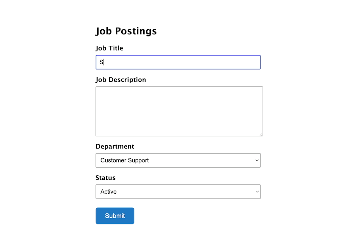 Submit a job post in Gravity Forms