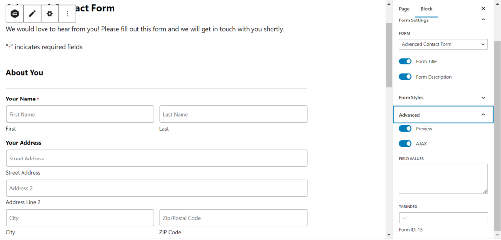 Select Gravity Forms Module