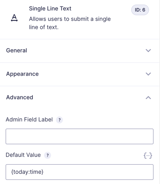 adding a hidden Single Line Text field to guest registration form