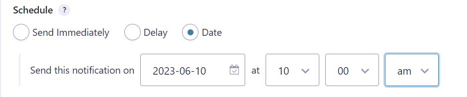 Schedule notifications for a specific date with Gravity Forms Notification Scheduler