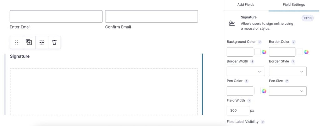 Customizing the Signature field in Gravity Forms.