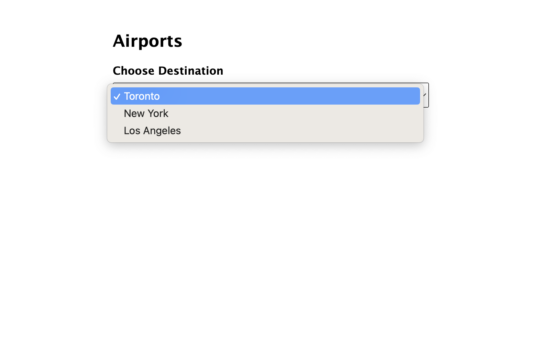 preview output of airport destinations in gravity forms dropdown