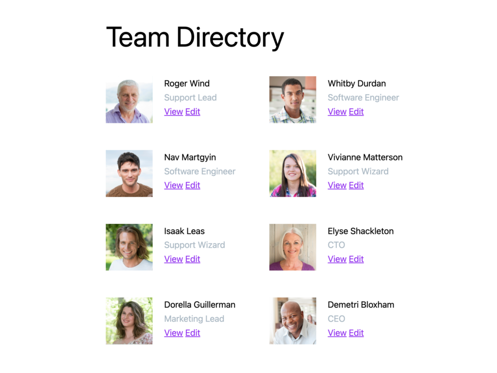 gravity forms team directory powered by entry blocks
