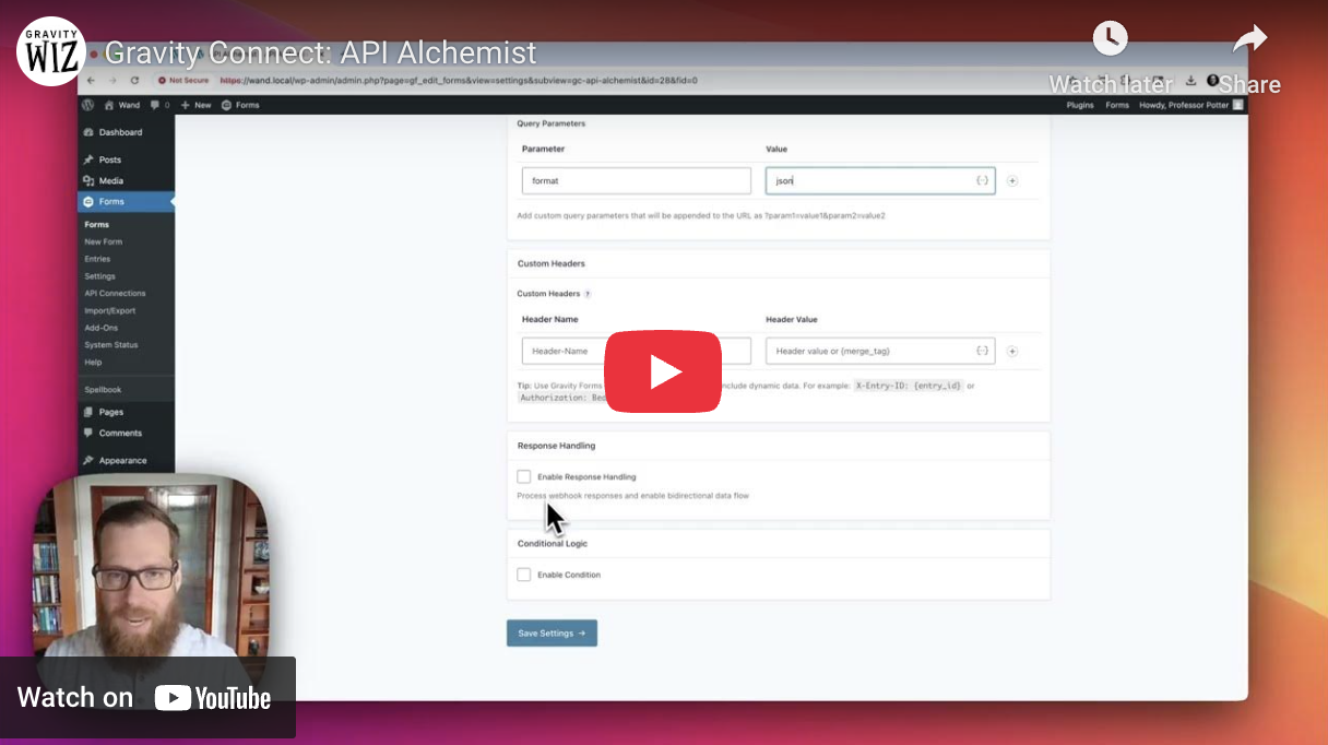 GCAPI youtube embed