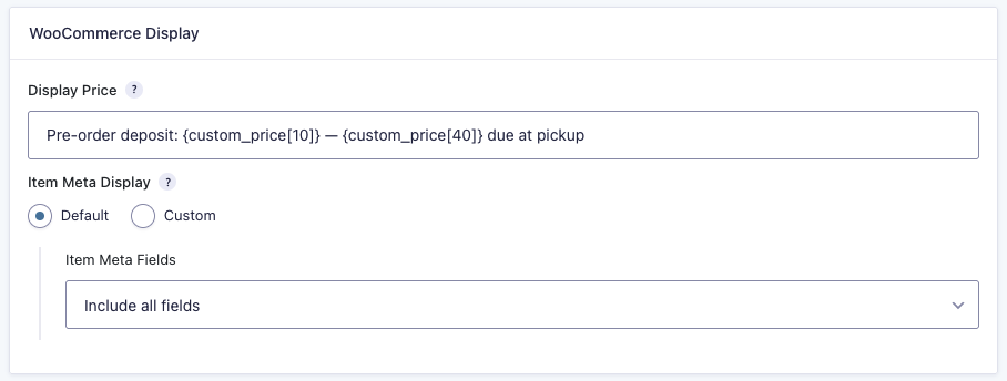 Woo product pricing settings in Gravity Shop Product Configurator