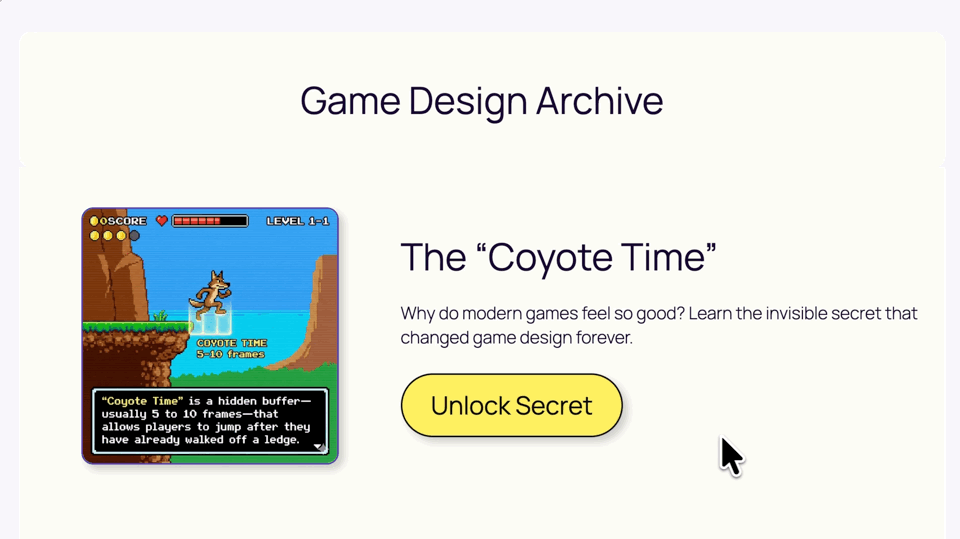 A user clicks on gated content and is redirected to a multi-page form. The user fills out every page, submits the form, and is taken back to the unlocked content.