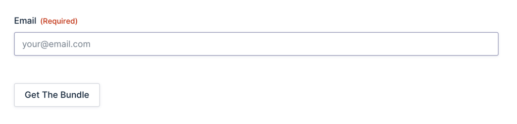Gravity Forms editor showing a newsletter signup form with an Email field.