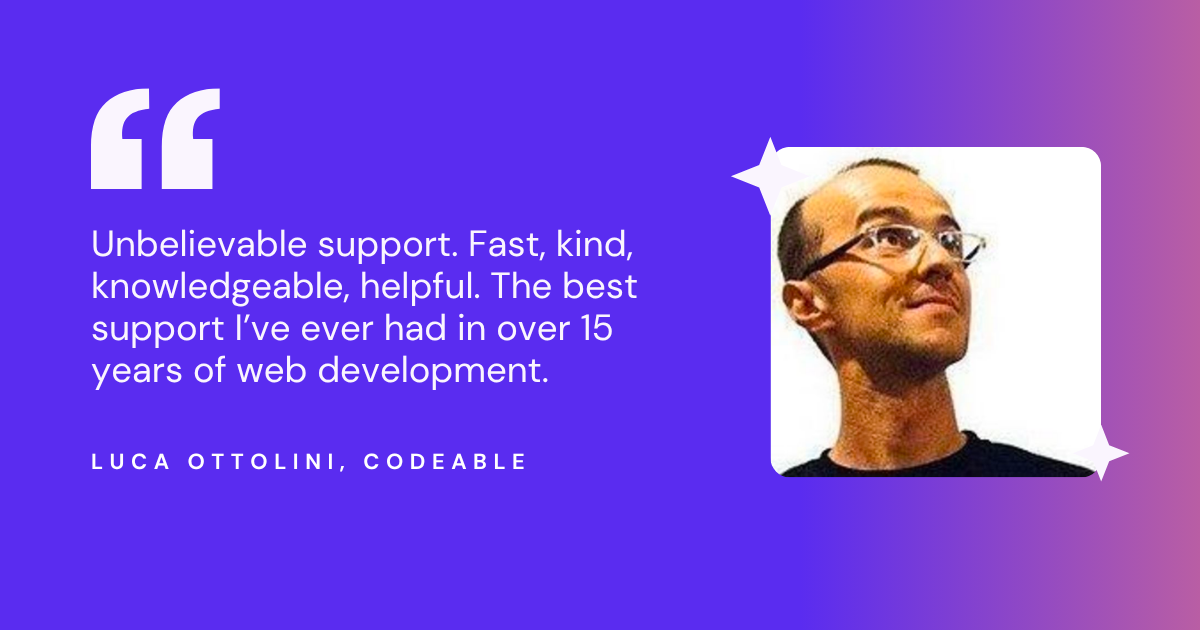 Testimonial from Luca Ottolini, Codeable