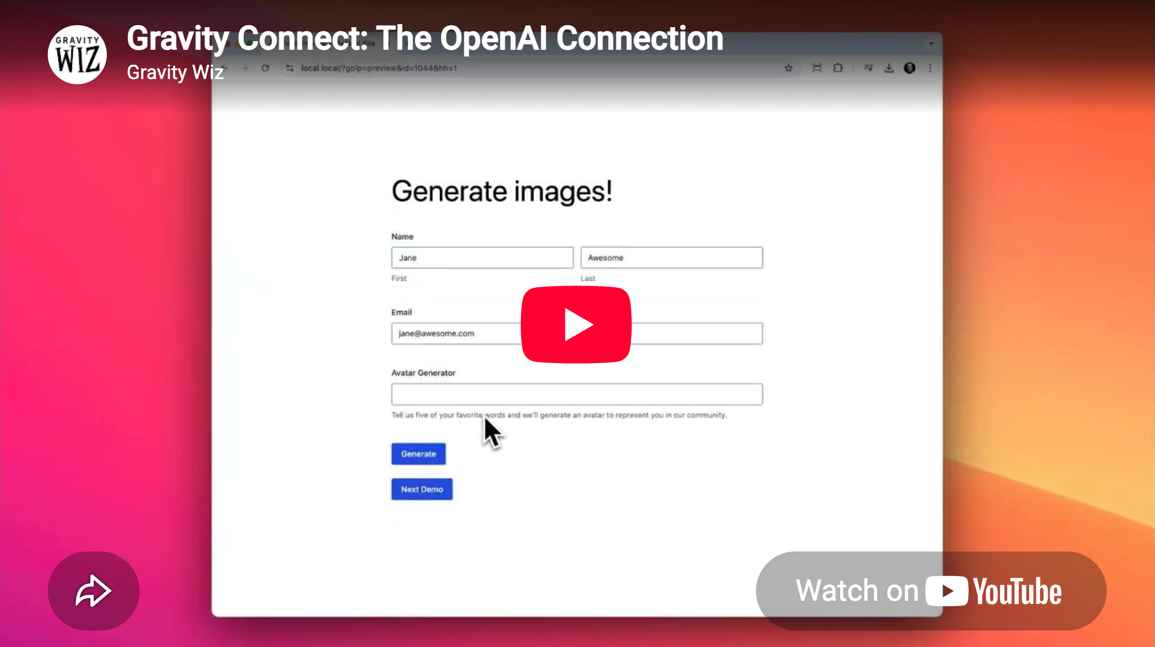 Watch: Connect Gravity Forms directly to OpenAI
