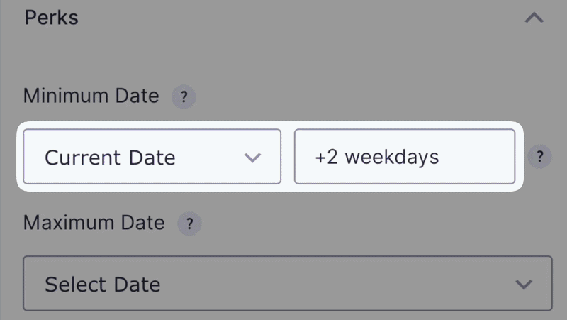 Gravity Forms Date Picker with the earliest selectable date set relative to today