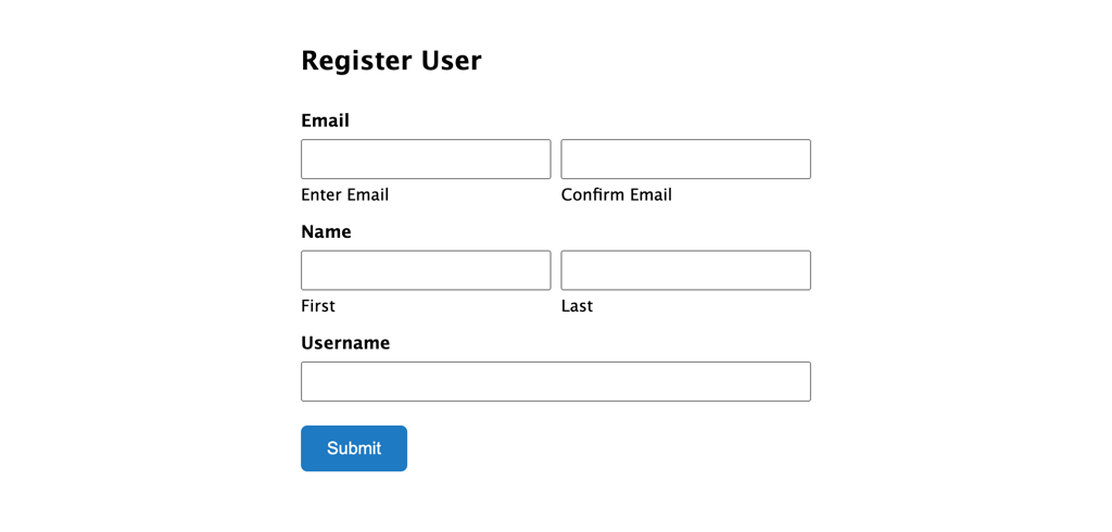Creating a Child Form with multiple User Registration items